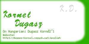 kornel dugasz business card